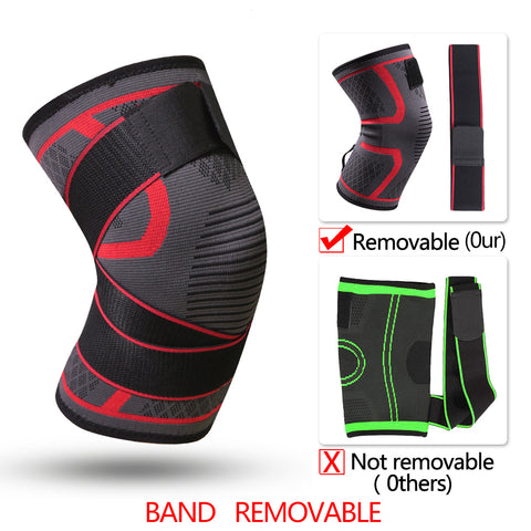 Image of Fitness Band Removable Pressurized Knee Pads Braces Protector Support