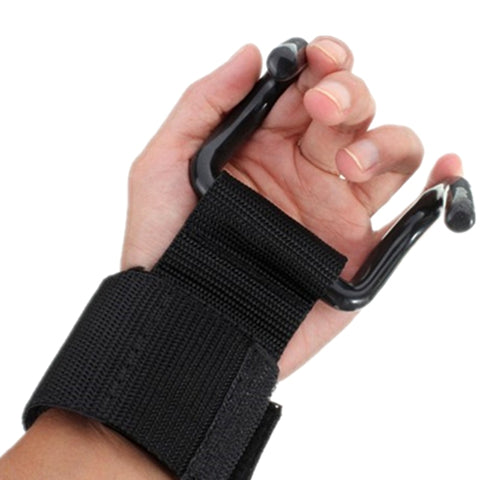 Image of Fitness Wrist Support Gloves Weightlifting Hook Training Gym Grip Strap