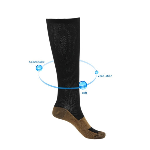Image of Anti Fatigue Magic Copper Compression Sock Soothe Tired Achy Unisex