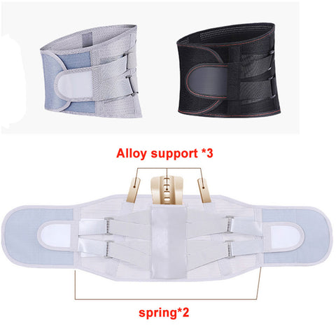 Image of Self Heating Magnetic Steel Back Support Belt with 3pcs Pad