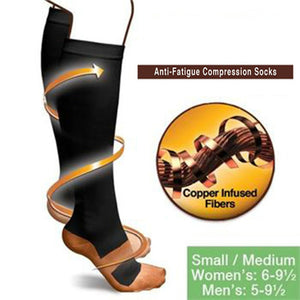 Anti Fatigue Magic Copper Compression Sock Soothe Tired Achy Unisex