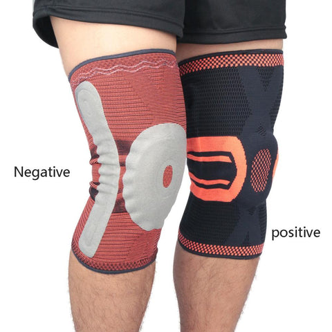 Image of Fitness Training Knee Compression Protector Brace Elastic Silicone Spring Pad