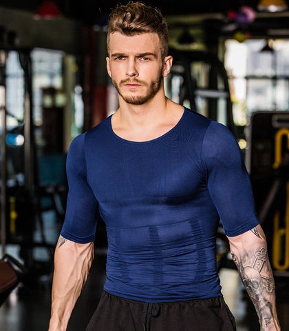 Image of Men's Back Compression Posture Corrector Waist Body Shaper Shirt
