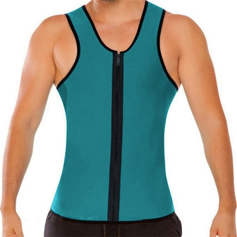 Image of Men Ultra Sweat Thermal Slim Body Shaper Neoprene Shirt