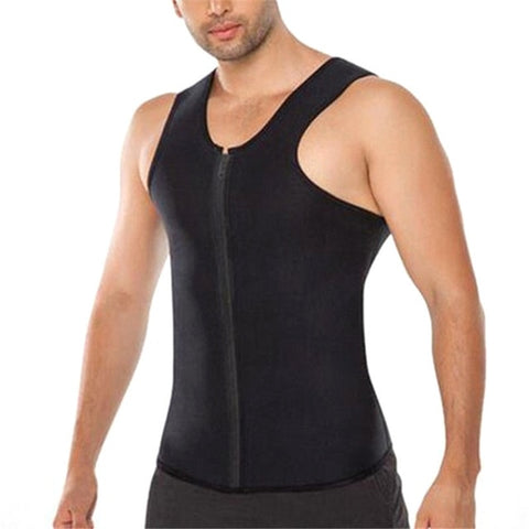 Image of Men Ultra Sweat Thermal Slim Body Shaper Neoprene Shirt